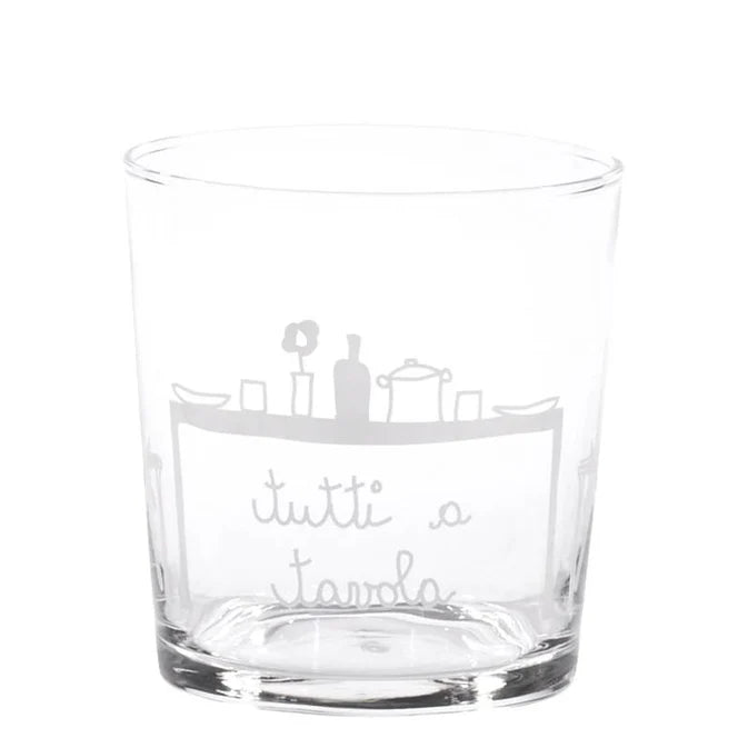 Set 6 Bicchieri acqua "Tutti a Tavola"
