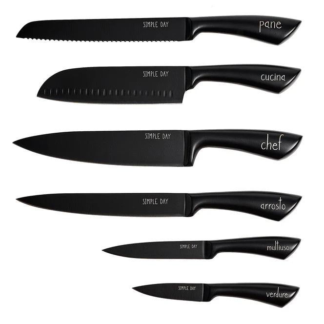 Set 6 coltelli da cucina Funzioni