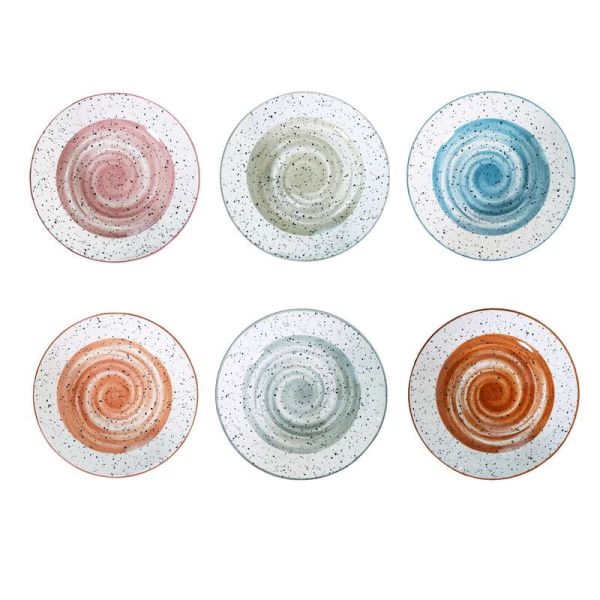 Servizio piatti 18 pezzi Sienna Porcellana Multicolor