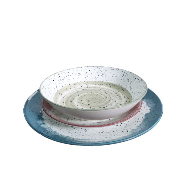 Servizio piatti 18 pezzi Sienna Porcellana Multicolor