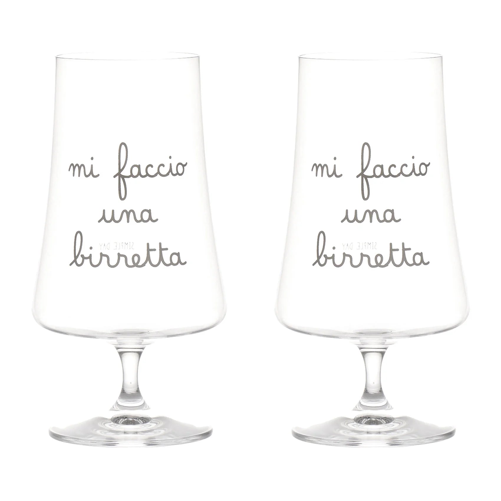 Set 2 Bicchieri birra Mi faccio una birretta - 55cl