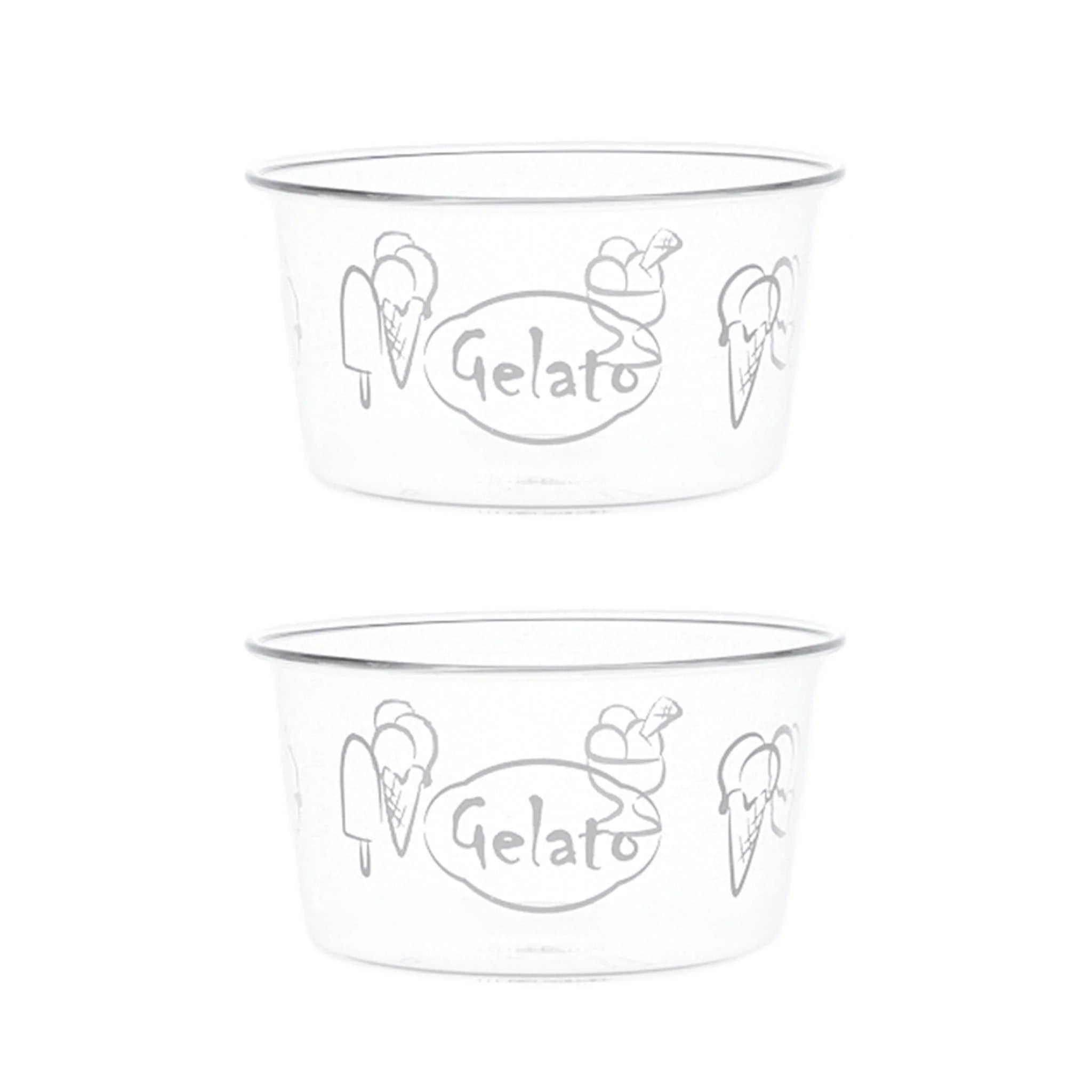 Set 2 Coppette gelato decoro Gelato