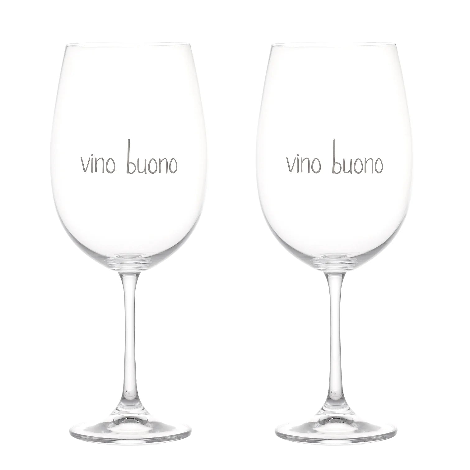 Set 2 calici di vino Vino buono 64cl
