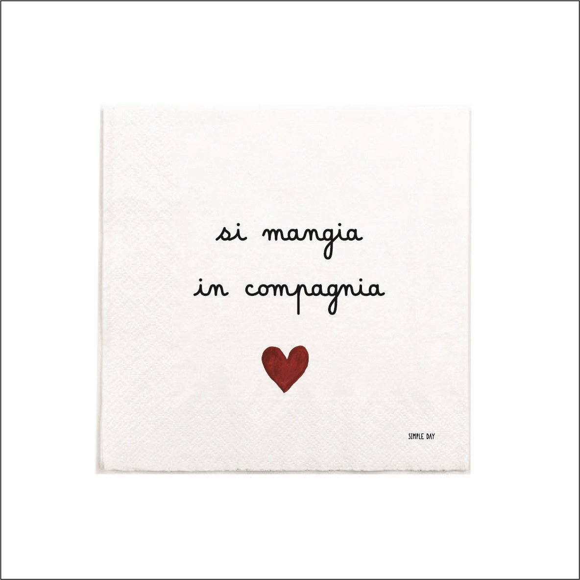 Set 20 tovaglioli Si mangia in Compagnia