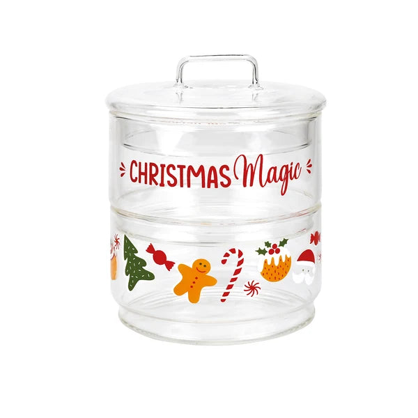 CONTENITORI IMPILABILI CON COPERCHIO “NATALE”