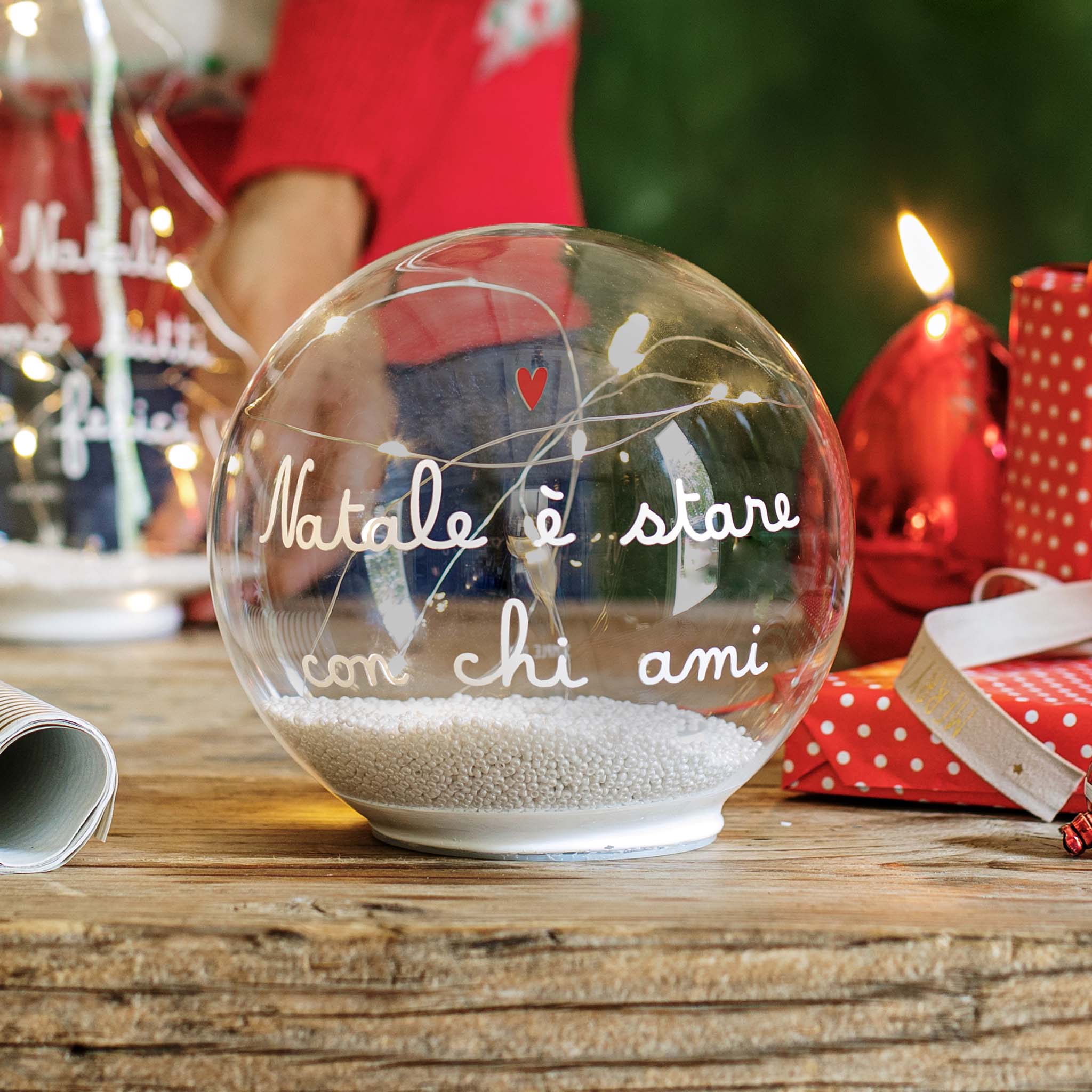Palla led Natale è stare con chi ami
