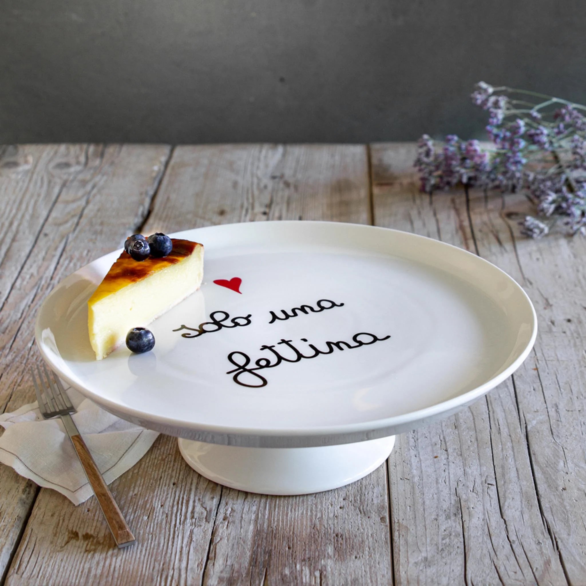 Alzata per dolci e torte in gres - Solo una Fettina