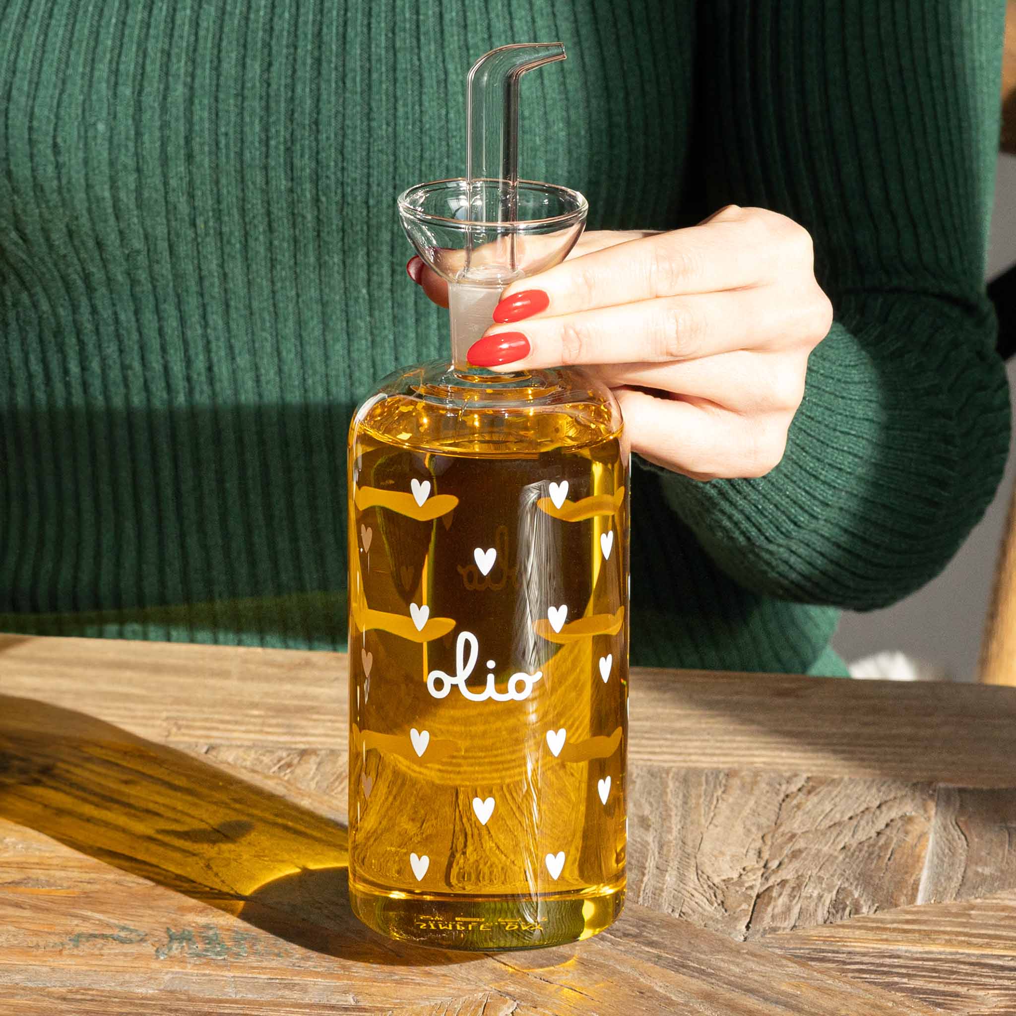 Oliera decoro Tappezzeria Cuori 570ml