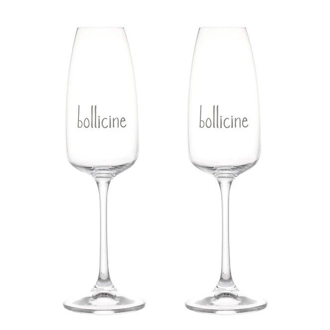 Set 2 calici flute Bollicine 29cl