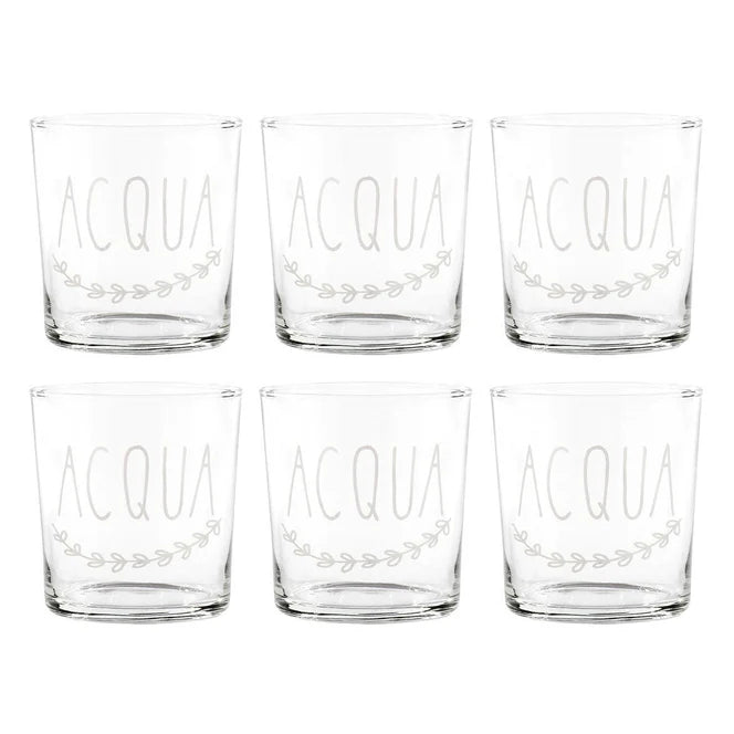 Set 6 Bicchieri Acqua