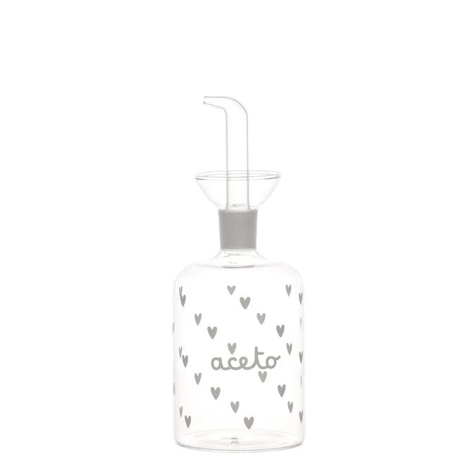 Bottiglia aceto decoro Tappezzeria Cuori 350 ml