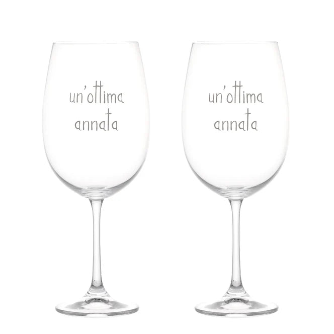 Set 2 calici di vino Un'ottima annata 64cl