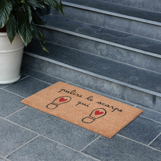 Zerbino Pulire le scarpe qui