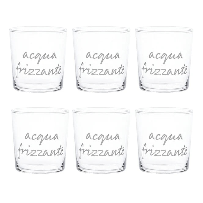 Set 6 Bicchieri Acqua Frizzante