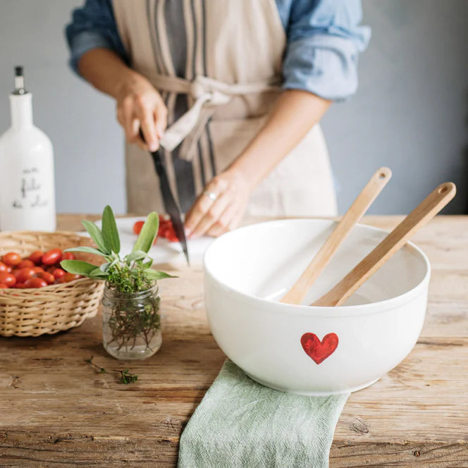 Insalatiera Cuore rosso