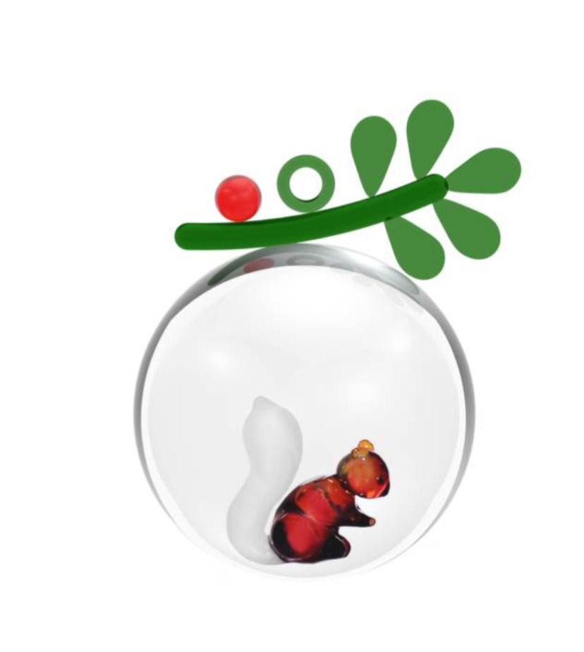 Palla di Natale bacche&scoiattolo