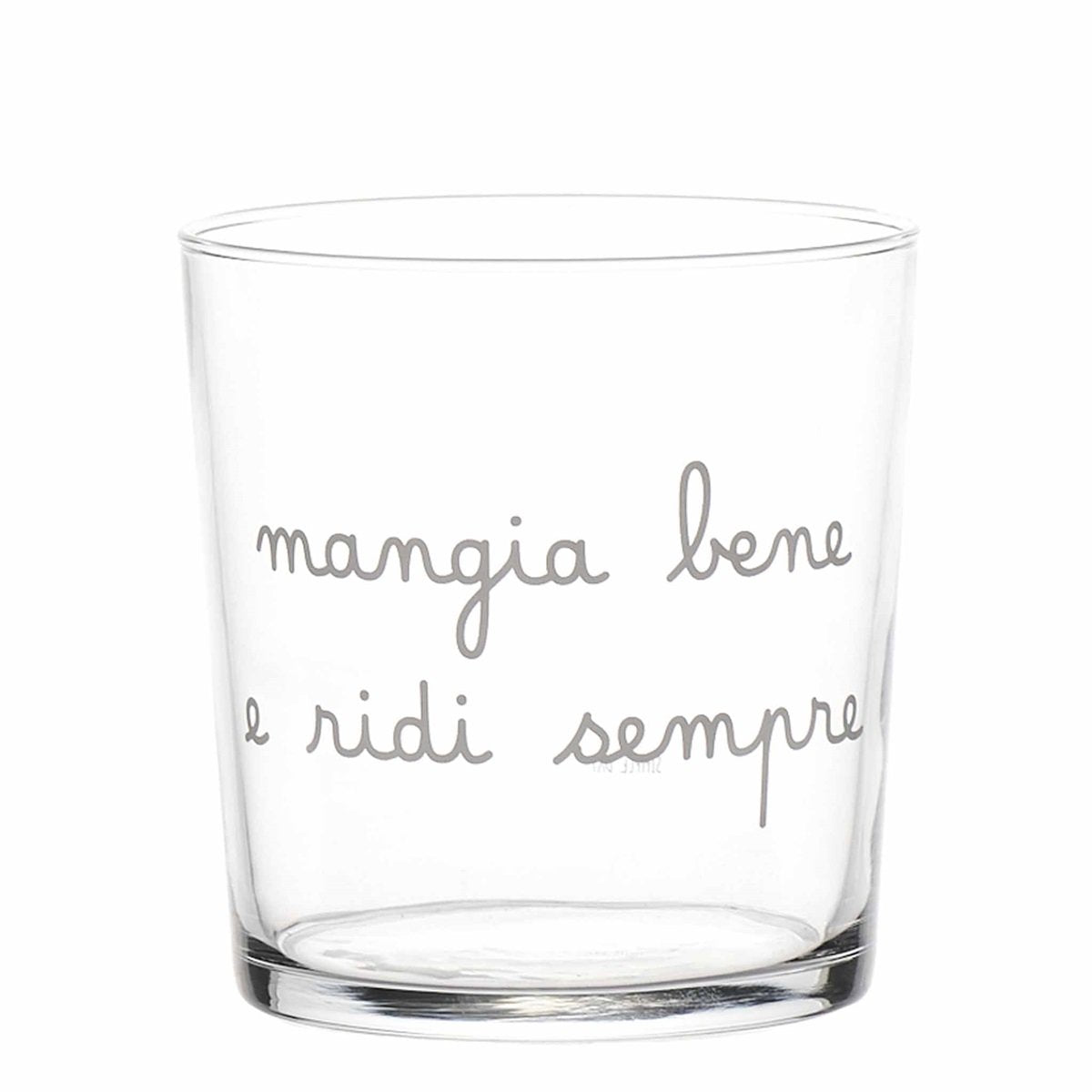 Set 6 Bicchieri acqua "Mangia Bene e Ridi sempre"
