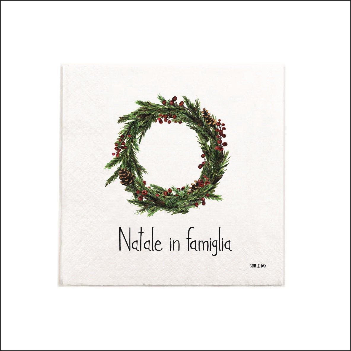 Set 20 tovaglioli Natale in Famiglia