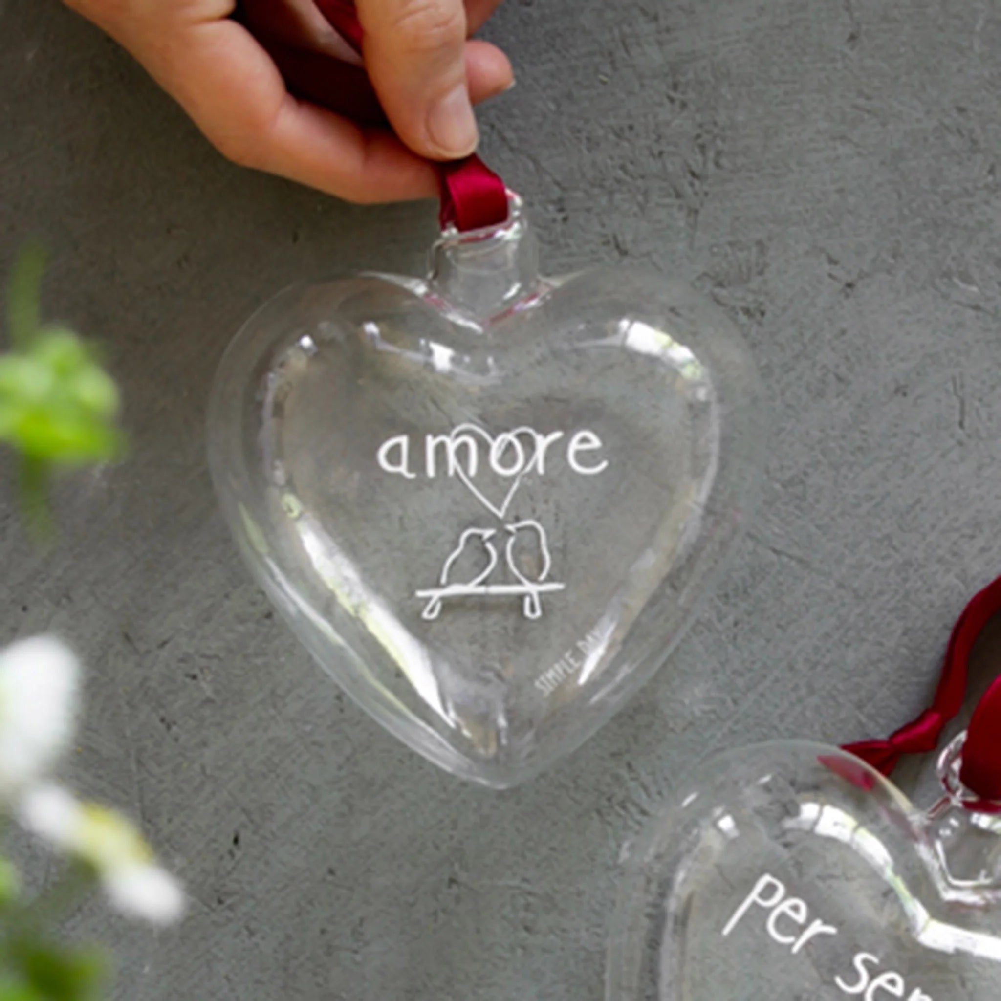 Pallina cuore Amore - 11 cm