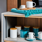 Set 2 tazzine Bianco-Beige New Milk&Coffee