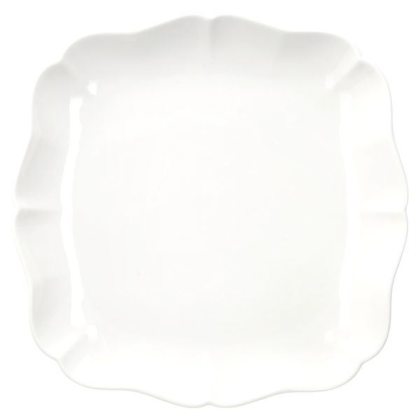 Piatto Fondo Quadro Porcellana Bianco