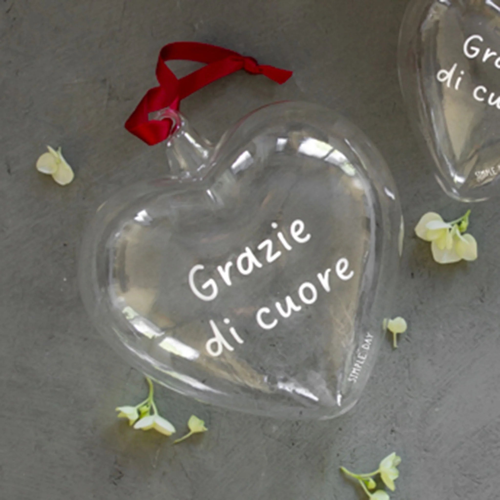 Pallina cuore Grazie di cuore - 15 cm