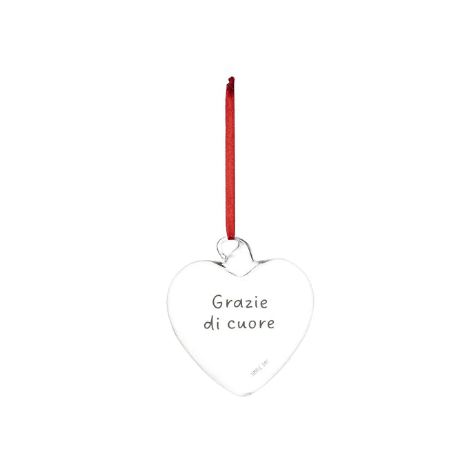 Pallina cuore Grazie di cuore - 15 cm