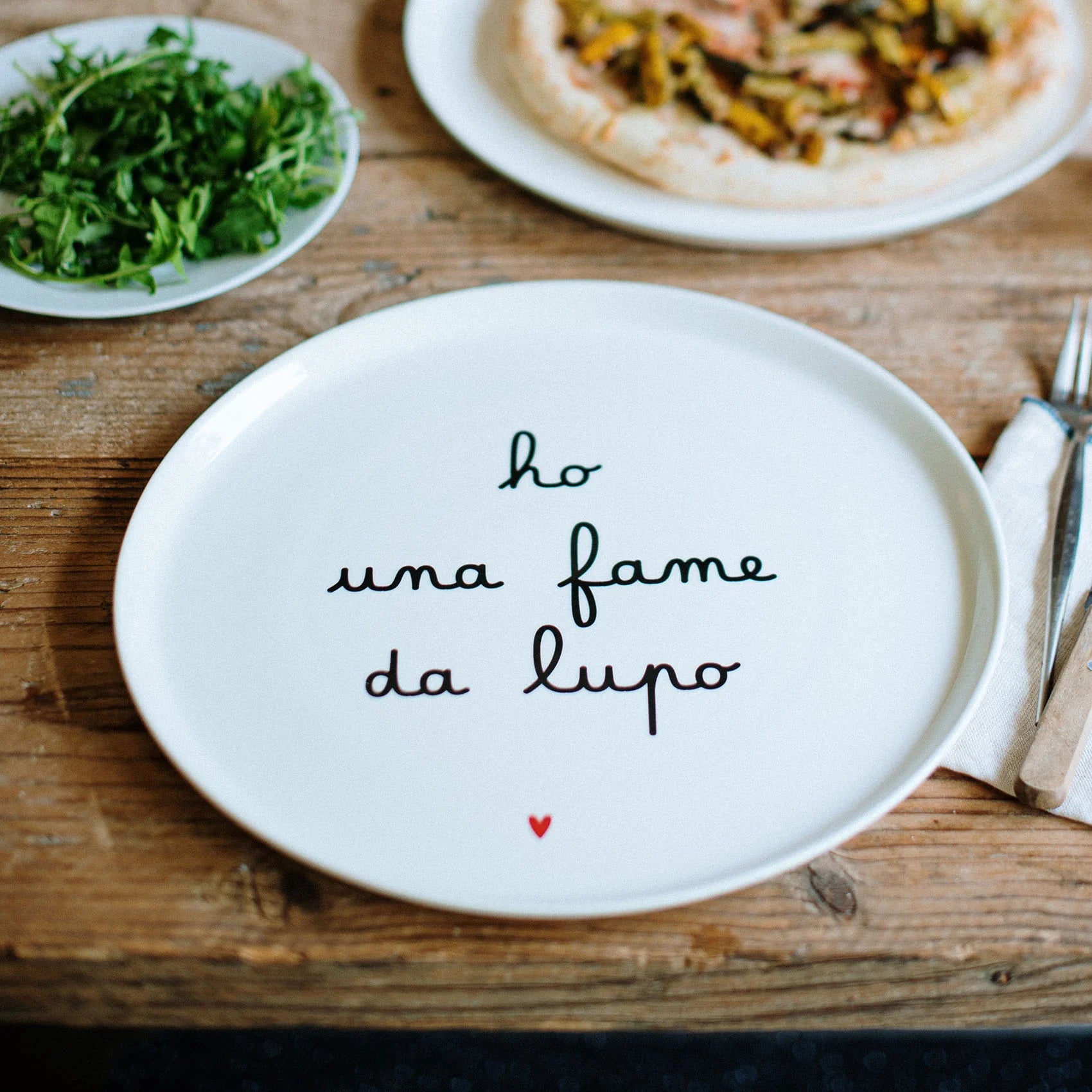 Piatto pizza Ho una fame da lupo