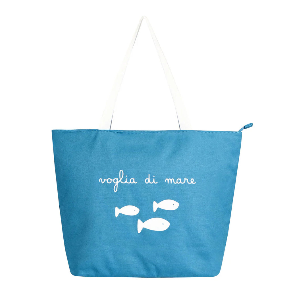 Borsa in canvas Voglia di mare - Cobalto