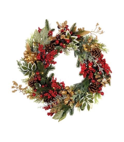 Ghirlanda decorativa bacche rosse