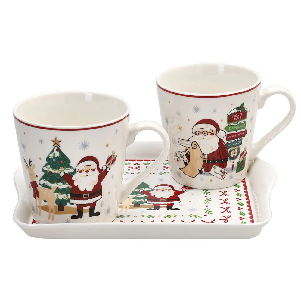 Set 2 Mug con vassoio