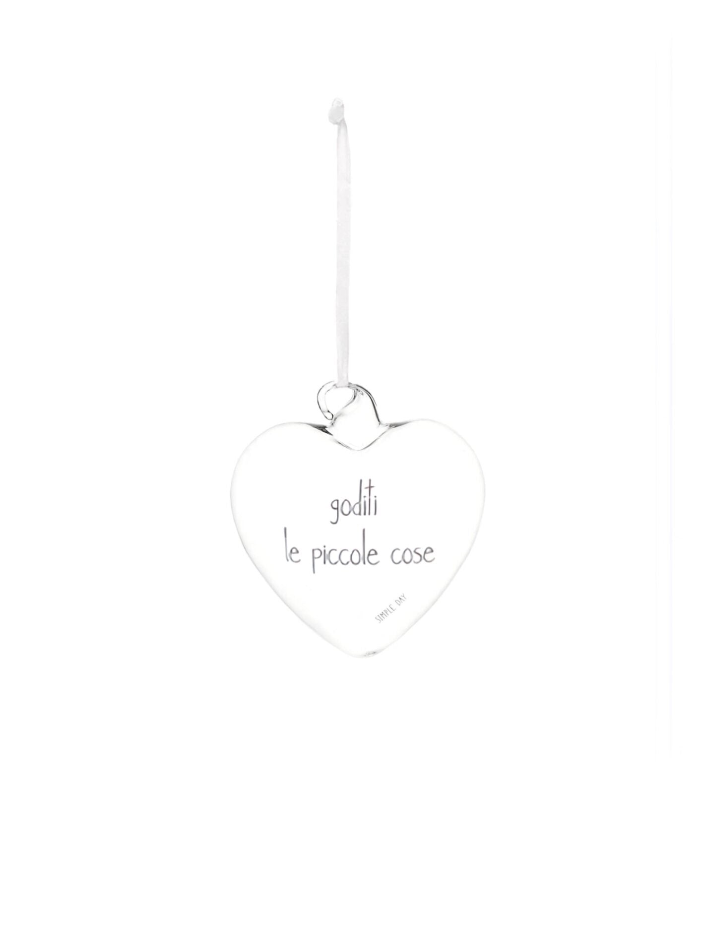 Pallina cuore Goditi le piccole cose - 11 cm