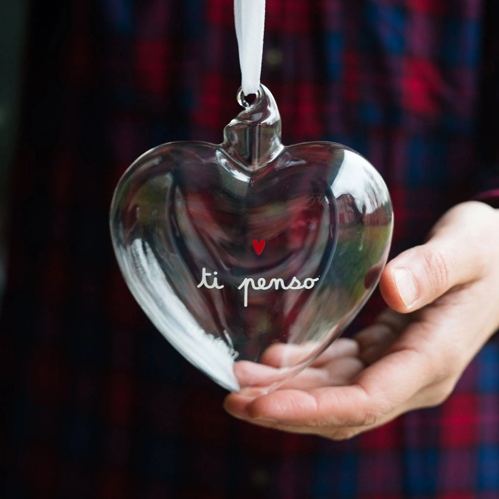 Pallina cuore Ti penso - 11 cm