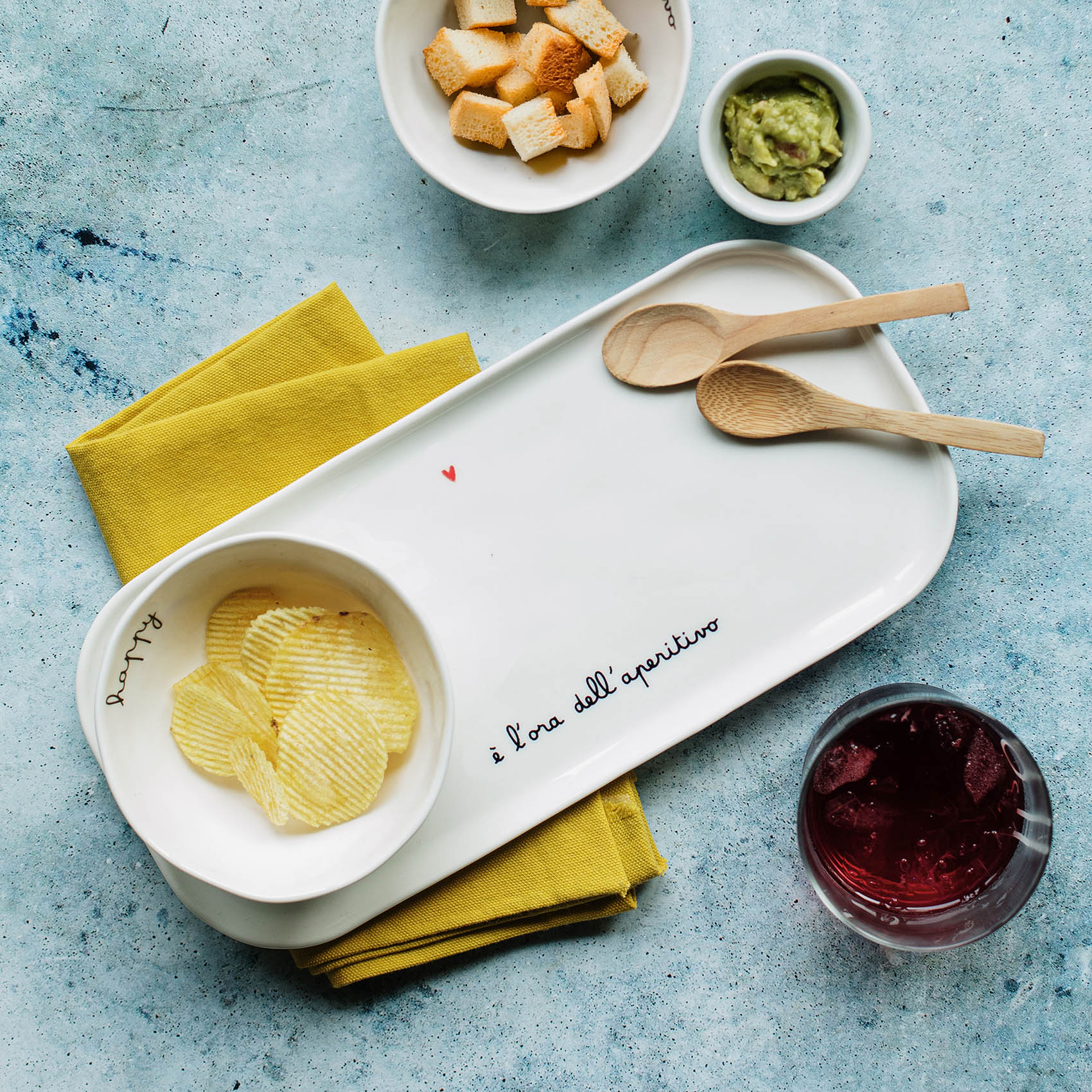 Vassoio rettangolare E' l'ora dell'aperitivo