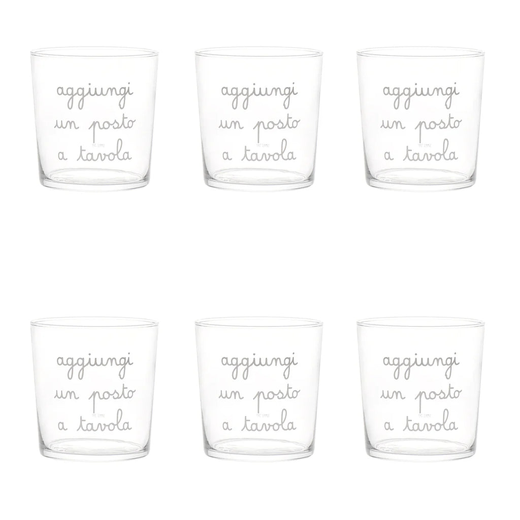 Set 6 Bicchieri acqua Aggiungi un posto a tavola