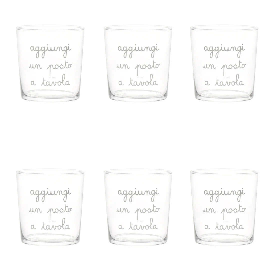 Set 6 Bicchieri acqua Aggiungi un posto a tavola