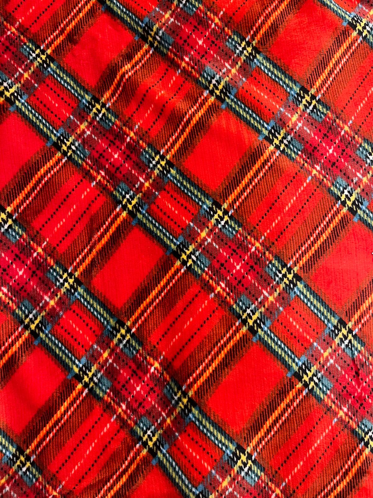 Plaid Morbidotto British Rosso