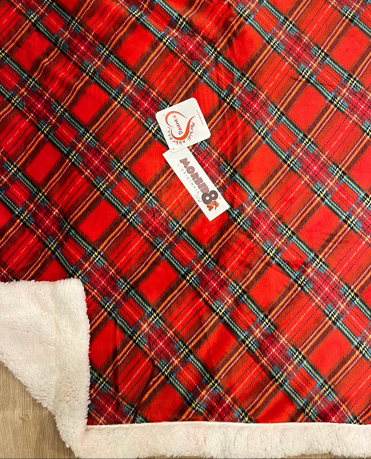 Plaid Morbidotto British Rosso