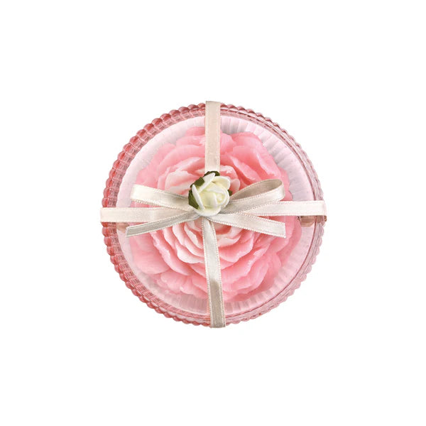 PIATTINO VETRO + SAPONE PROFUMATO "FIORE"