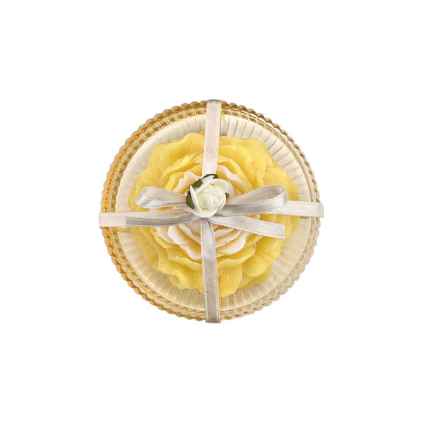 PIATTINO VETRO + SAPONE PROFUMATO "FIORE"