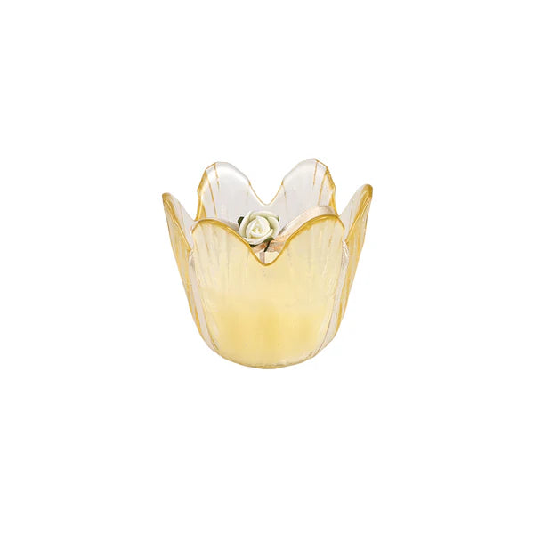 VASETTO VETRO CON SFERA DI CERA profumo Vaniglia