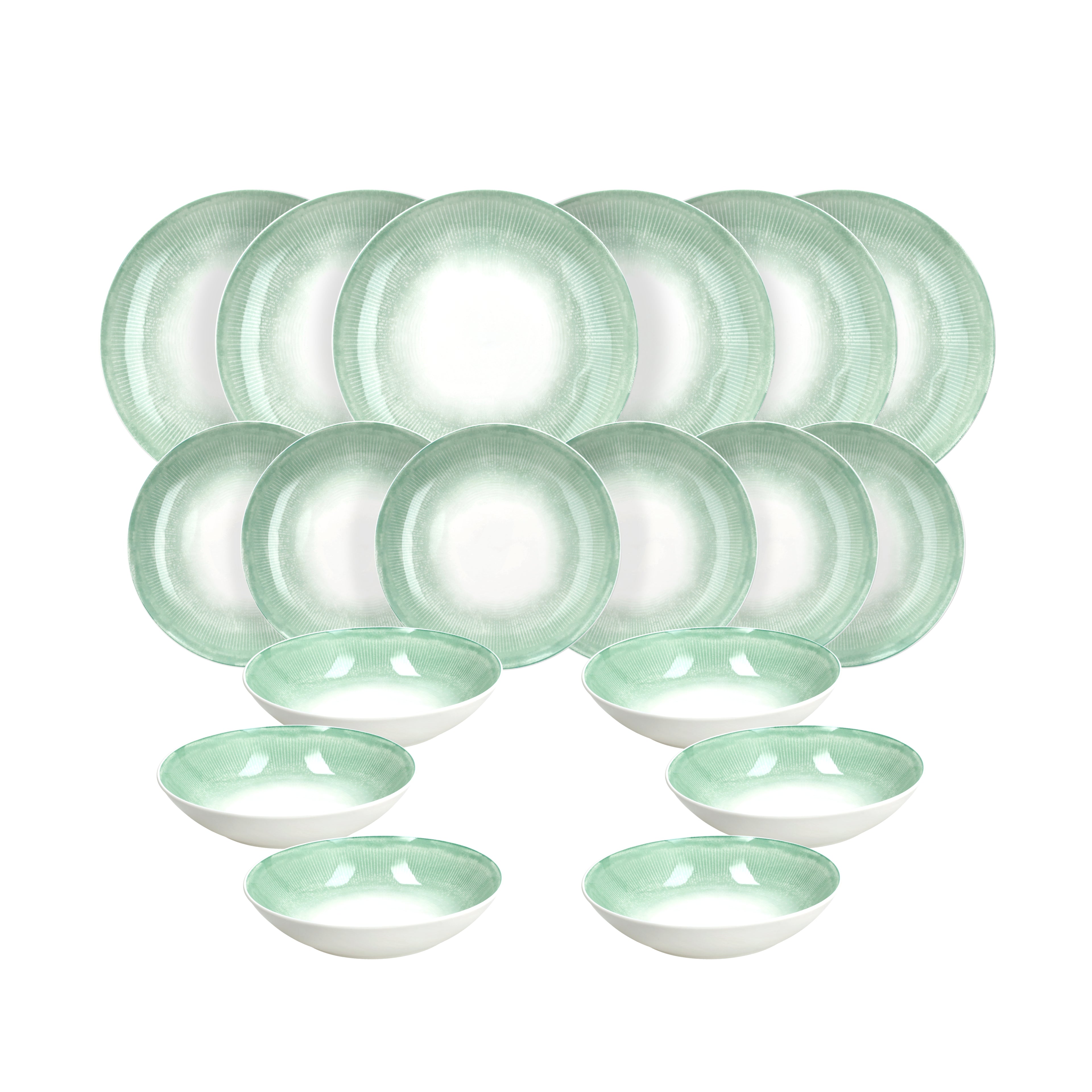 SERVIZIO PIATTI 18 PEZZI MOON MALACHITE