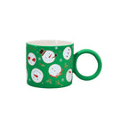 Mug verde pupazzo di neve