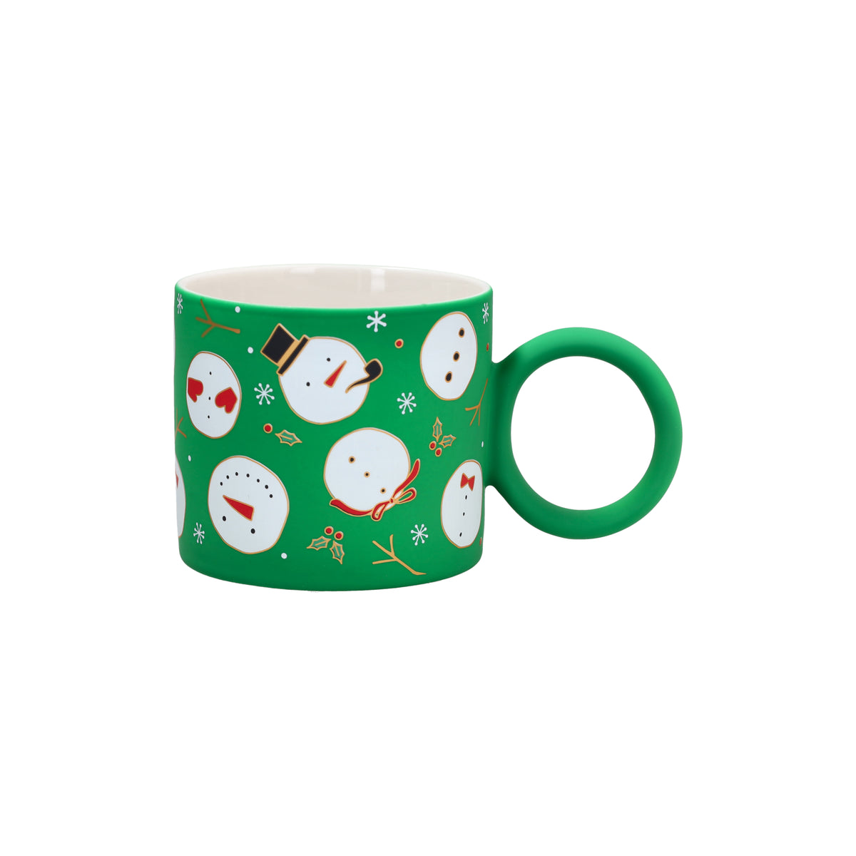 Mug verde pupazzo di neve