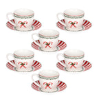 Set 6 tazzine da caffè con piattino