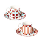 Set 2 tazze caffè con piattino