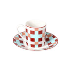 Set 2 tazze caffè con piattino
