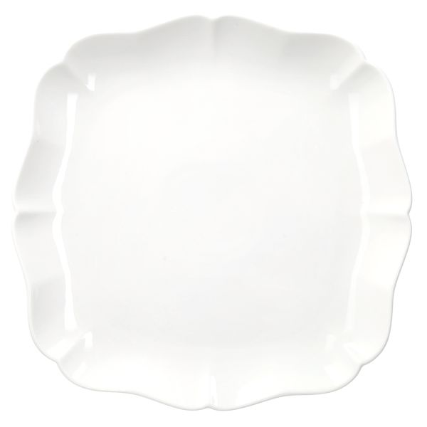 Piatto Fondo Quadro Porcellana Bianco