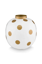 Vaso in metallo a pois bianco/oro Pip Studio