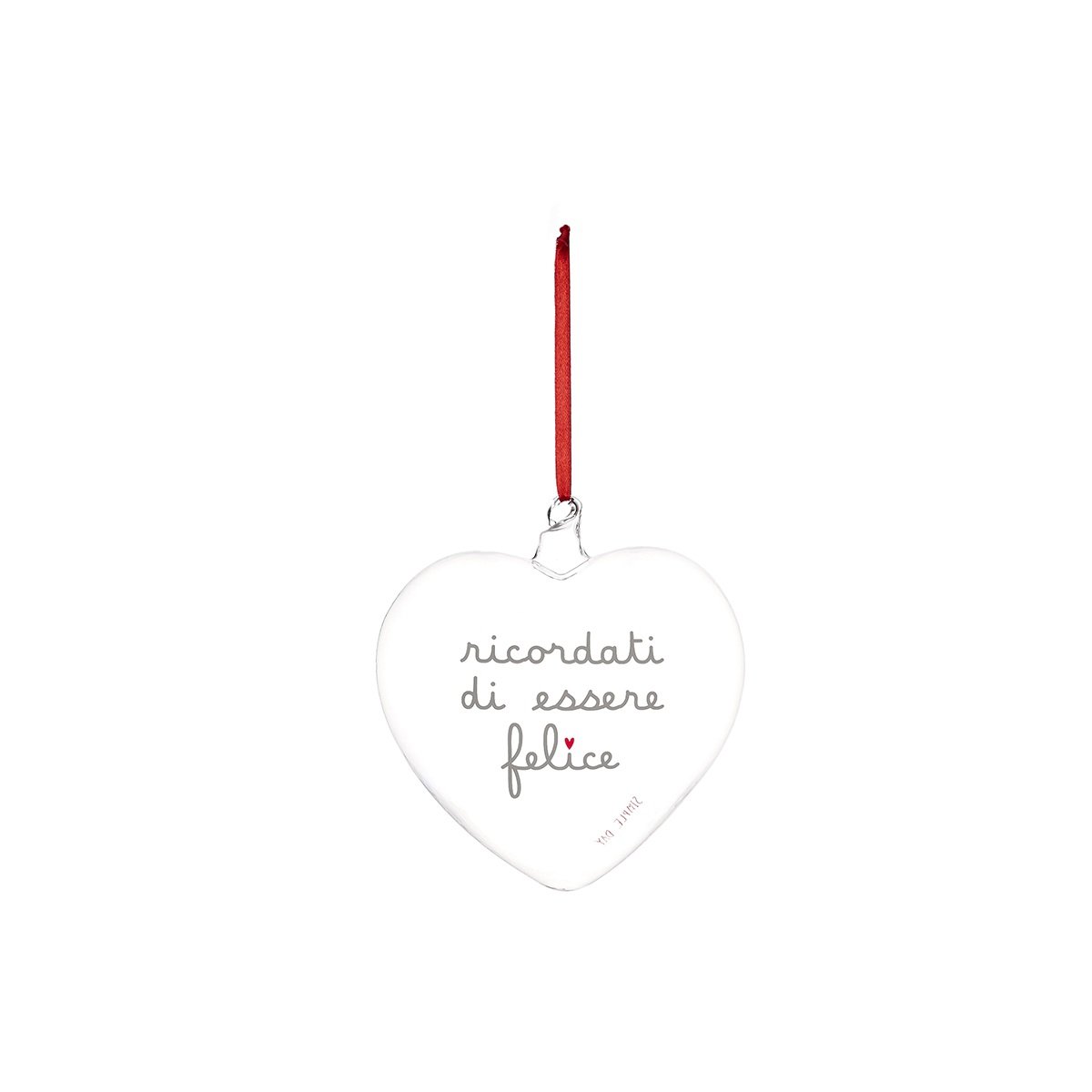 Pallina cuore Ricordati di essere Felice - 15 cm